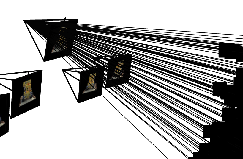 Ray sampled from one camera